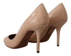 Dolce & Gabbana Beige Nude Leather BELLUCCI Heels Pumps Shoes -   -  Dolce & Gabbana.