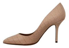 Dolce & Gabbana Beige Nude Leather BELLUCCI Heels Pumps Shoes -   -  Dolce & Gabbana.