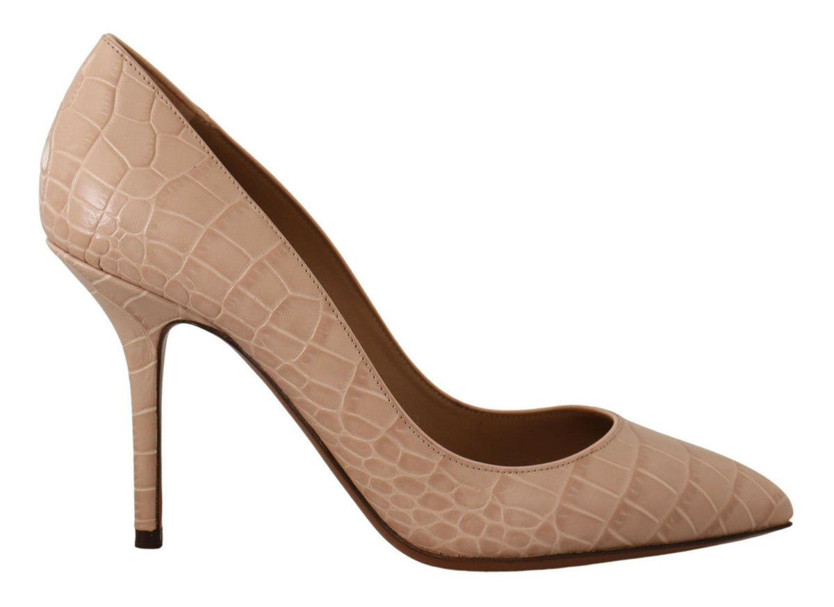 Dolce & Gabbana Beige Nude Leather BELLUCCI Heels Pumps Shoes -   -  Dolce & Gabbana.