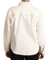 Levi's White Cotton Collared Long Sleeves Button Down Polo Top -   -  Levi's.