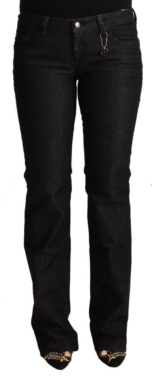 Costume National Black Cotton Low Waist Skinny Jeans -   -  Costume National.