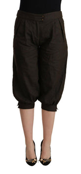 GF Ferre Brown Viscose Cropped Harem Pants -   -  GF Ferre.