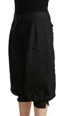 GF Ferre Black Viscose Cropped Harem Pants -   -  GF Ferre.