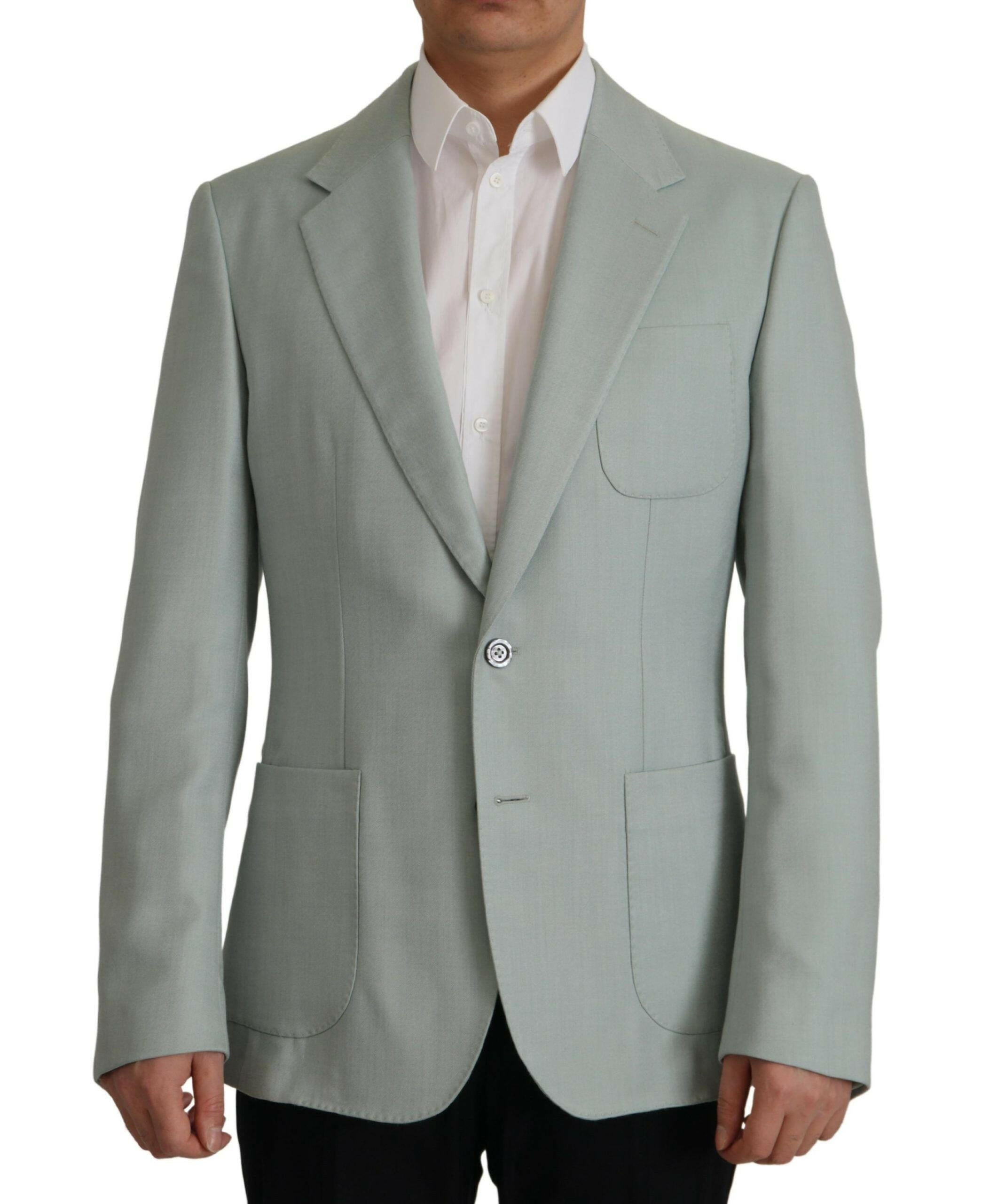 Dolce & Gabbana Light Green Cashmere Silk Blazer -   -  Dolce & Gabbana.
