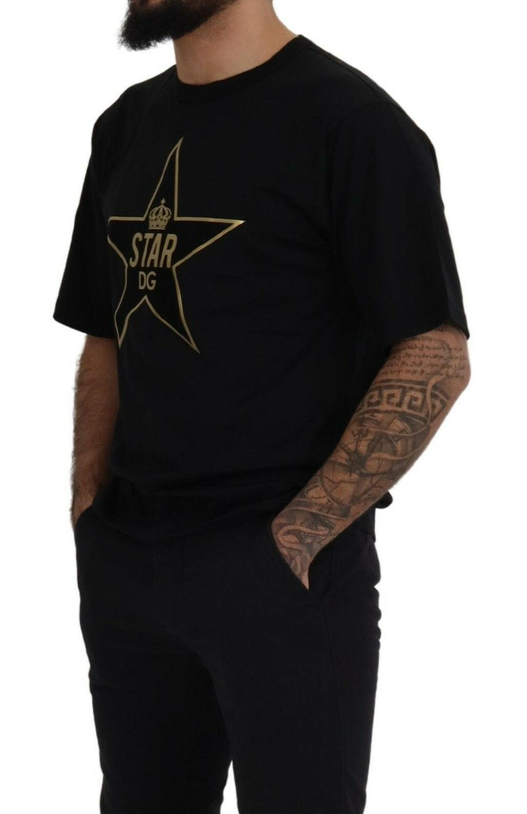 Dolce & Gabbana Black Gold STAR Crown DG Cotton Crewneck T-shirt -   -  Dolce & Gabbana. Dolce & Gabbana Black Gold STAR Crown DG Cotton Crewneck T-shirt -   -  Dolce & Gabbana.