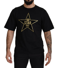 Dolce & Gabbana Black Gold STAR Crown DG Cotton Crewneck T-shirt -   -  Dolce & Gabbana.