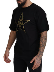 Dolce & Gabbana Black Gold STAR Crown DG Cotton Crewneck T-shirt -   -  Dolce & Gabbana.