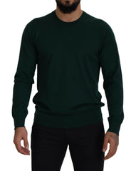 Dolce & Gabbana Green Cashmere Crewneck Pullover Sweater -   -  Dolce & Gabbana.