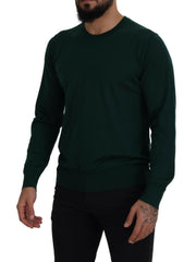 Dolce & Gabbana Green Cashmere Crewneck Pullover Sweater -   -  Dolce & Gabbana.