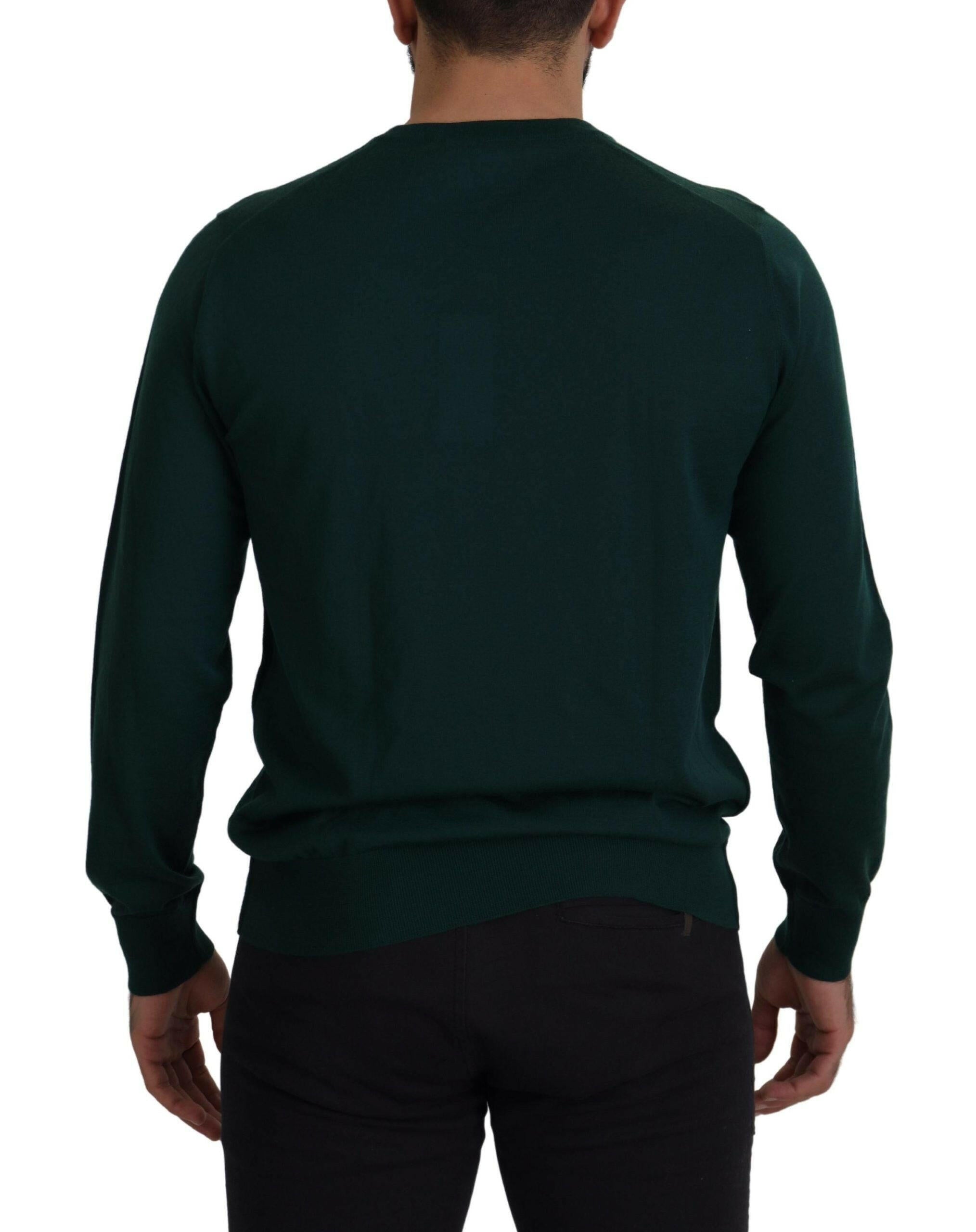 Dolce & Gabbana Green Cashmere Crewneck Pullover Sweater -   -  Dolce & Gabbana. Dolce & Gabbana Green Cashmere Crewneck Pullover Sweater -   -  Dolce & Gabbana.