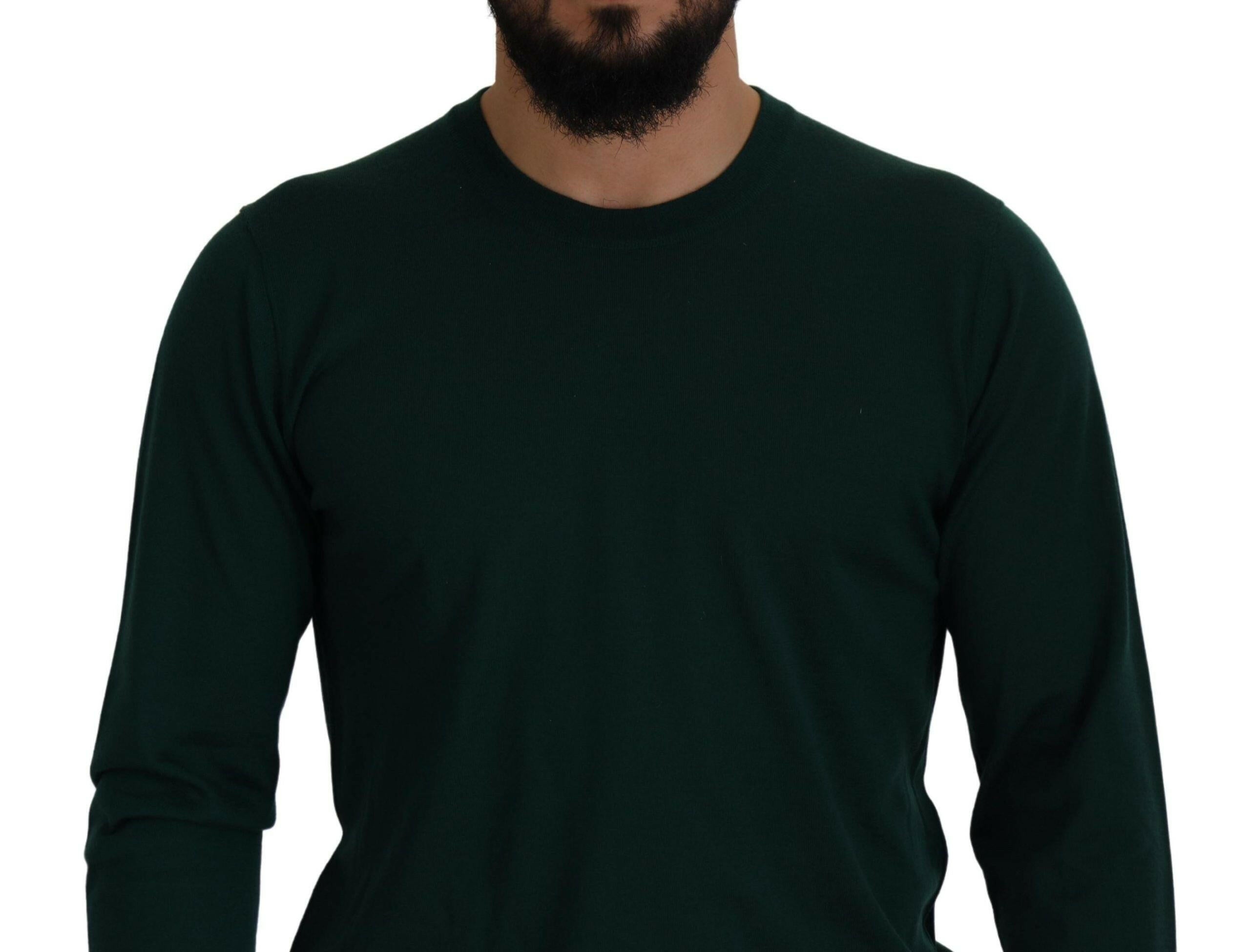 Dolce & Gabbana Green Cashmere Crewneck Pullover Sweater -   -  Dolce & Gabbana. Dolce & Gabbana Green Cashmere Crewneck Pullover Sweater -   -  Dolce & Gabbana.