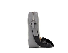 Burberry Thornton Small Grey Embossed Logo Grainy Leather Crossbody Handbag -  Luxury Cross Body Bag for Women -  Burberry.