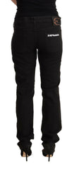 Just Cavalli Black Mid Waist Denim Cotton Skinny Jeans -   -  Just Cavalli.