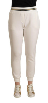Patrizia Pepe White Polyester Mid Waist Jogger Pants -   -  Patrizia Pepe.