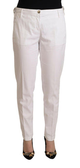 Jacob Cohen White Mid Waist Tapered Birgitte Pants -   -  Jacob Cohen.