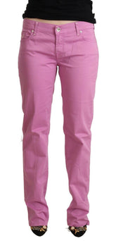 Jacob Cohen Pink Cotton Low Waist Denim Tapered Jeans -   -  Jacob Cohen.