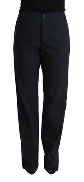 Exte Black High Waist Tapered Cotton Pants -   -  Exte.