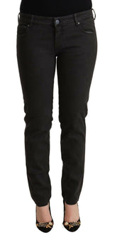 Ermanno Scervino Black Low Waist Skinny Denim Cotton Jeans -   -  Ermanno Scervino.