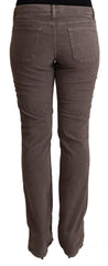 Jeckerson Brown Cotton Low Waist Iconic Patches Leg Denim Jeans -   -  Jeckerson.