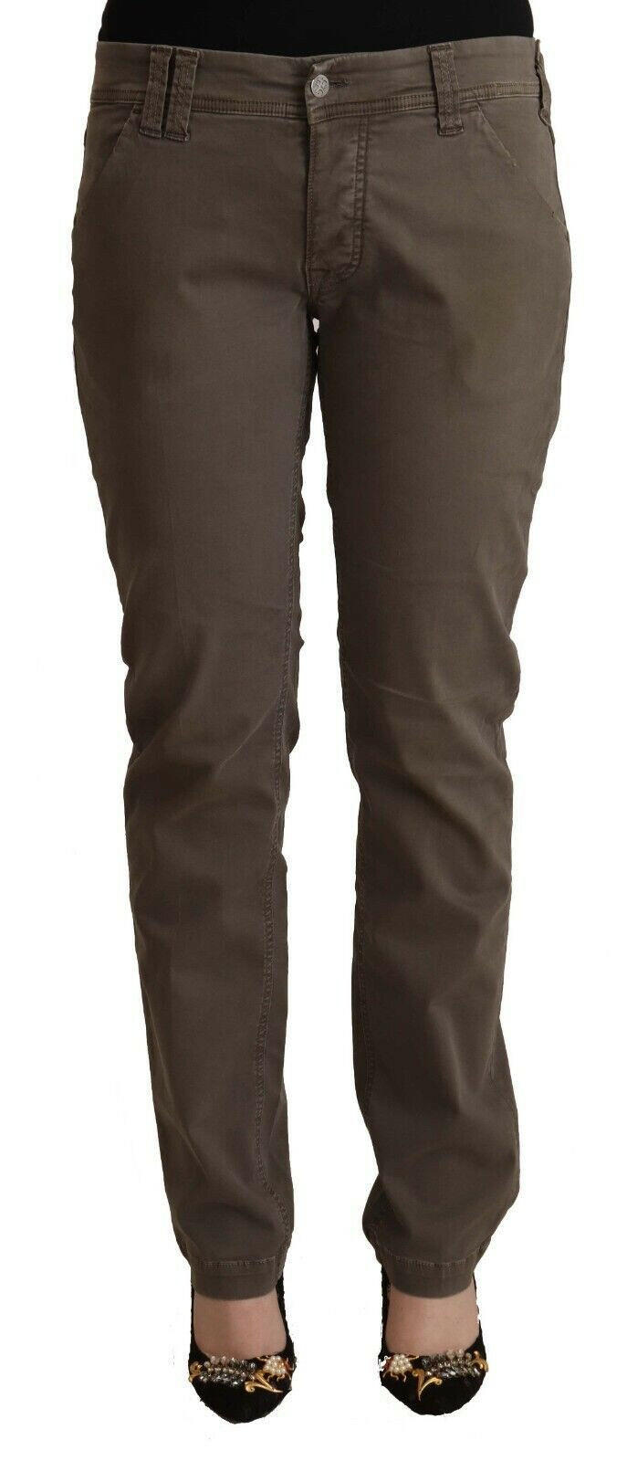CYCLE Brown Cotton Low Waist Skinny Casual Jeans -   -  CYCLE.