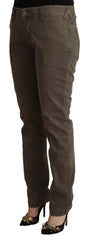CYCLE Brown Cotton Low Waist Skinny Casual Jeans -   -  CYCLE.
