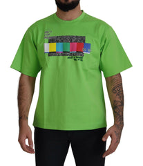 Dolce & Gabbana Green Cotton DG CHANNEL Top T-shirt - - Dolce & Gabbana.