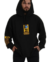 Dolce & Gabbana Black Cotton Hooded DG Shield Pullover Sweater -   -  Dolce & Gabbana.