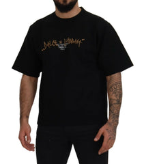 Dolce & Gabbana Black Logo Cotton Crewneck T-shirt -   -  Dolce & Gabbana.