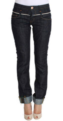Acht Blue Denim Cotton Bottoms Straight Fit Jeans -   -  Acht.