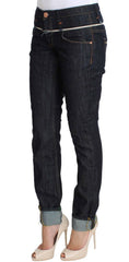 Acht Blue Denim Cotton Bottoms Straight Fit Jeans -   -  Acht.