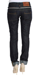 Acht Blue Denim Cotton Bottoms Straight Fit Jeans -   -  Acht.
