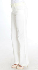Ermanno Scervino White Striped Straight Fit Pants -   -  Ermanno Scervino.