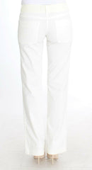 Ermanno Scervino White Striped Straight Fit Pants -   -  Ermanno Scervino.