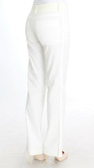 Ermanno Scervino White Striped Straight Fit Pants -   -  Ermanno Scervino.