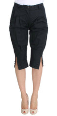 Ermanno Scervino Blue Cotton 3/4 Length Pants -   -  Ermanno Scervino.