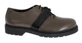 AI_ Gray Brown Leather Laceups Shoes -   -  AI_.