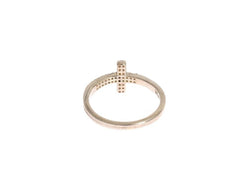 Nialaya Silver CZ Cross 925 Ring - - Nialaya.