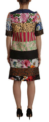 Dolce & Gabbana Multicolor Pachwork Floral Sheath Jaquard Mini Gown Dress -   -  Dolce & Gabbana.