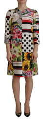 Dolce & Gabbana Multicolor Charmeuse Floral Sheath Jaquard Pachwork Dress -   -  Dolce & Gabbana.