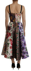Dolce & Gabbana Dress Midi Patchwork Floral Jaquard Silk -   -  Dolce & Gabbana.