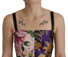 Dolce & Gabbana Dress Midi Patchwork Floral Jaquard Silk -   -  Dolce & Gabbana.