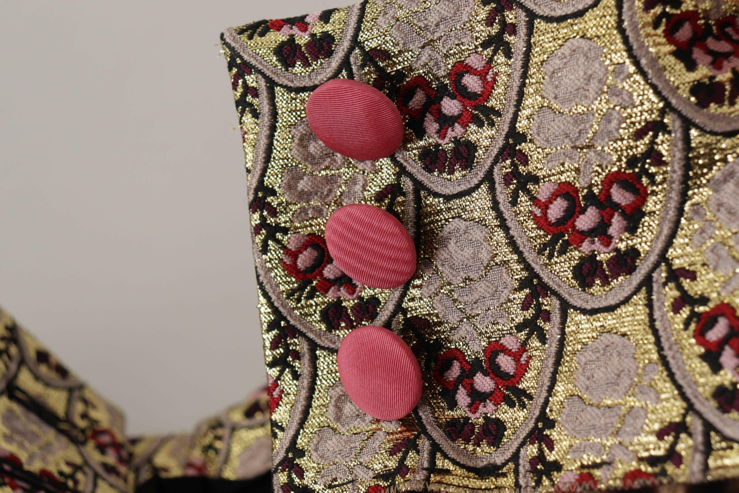 Dolce & Gabbana Brown Leopard Gold Jacquard High Waist Pants -   -  Dolce & Gabbana. Dolce & Gabbana Brown Leopard Gold Jacquard High Waist Pants -   -  Dolce & Gabbana.