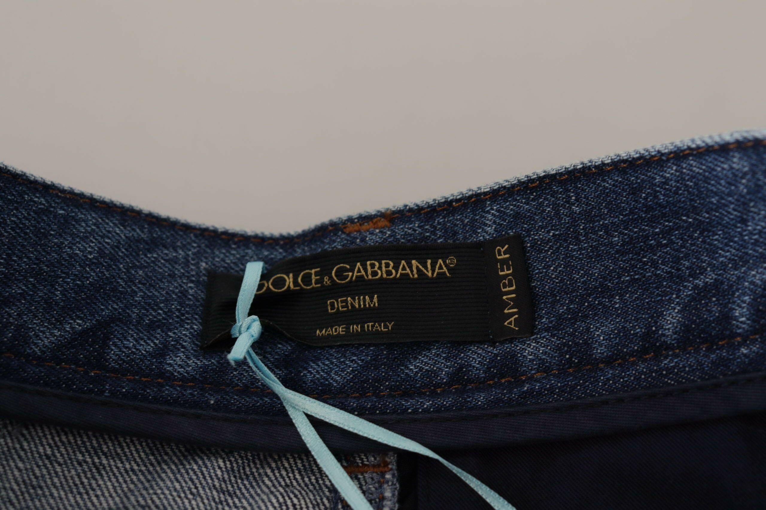 Dolce & Gabbana Blue Jeans Jacquard Majolica High Waist Pants -   -  Dolce & Gabbana. Dolce & Gabbana Blue Jeans Jacquard Majolica High Waist Pants -   -  Dolce & Gabbana.