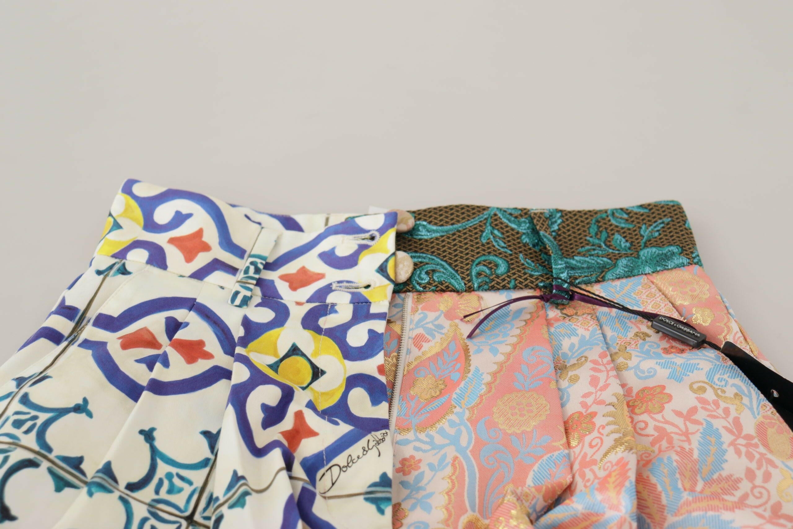 Dolce & Gabbana Multicolor High Waist Hot Pants Shorts -   -  Dolce & Gabbana. Dolce & Gabbana Multicolor High Waist Hot Pants Shorts -   -  Dolce & Gabbana.