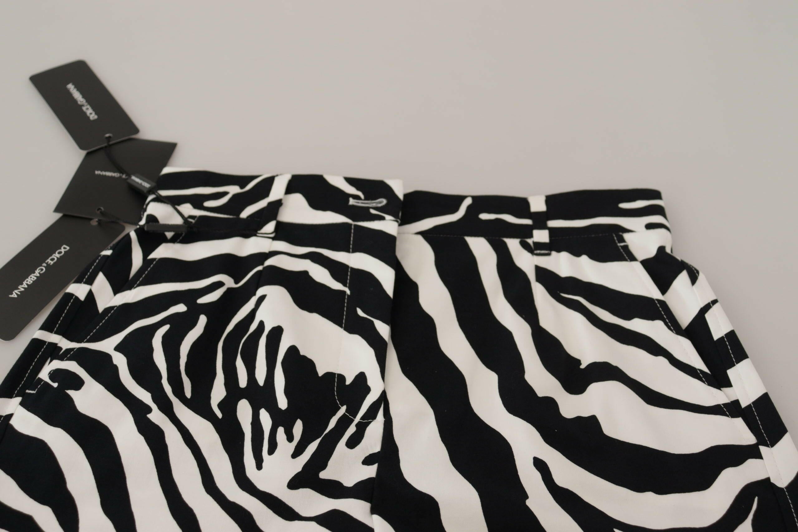 Dolce & Gabbana Black White Cotton Stretch Hot Pants Shorts -   -  Dolce & Gabbana. Dolce & Gabbana Black White Cotton Stretch Hot Pants Shorts -   -  Dolce & Gabbana.