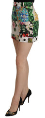 Dolce & Gabbana Multicolor High Waist Hot Pants Shorts -   -  Dolce & Gabbana.