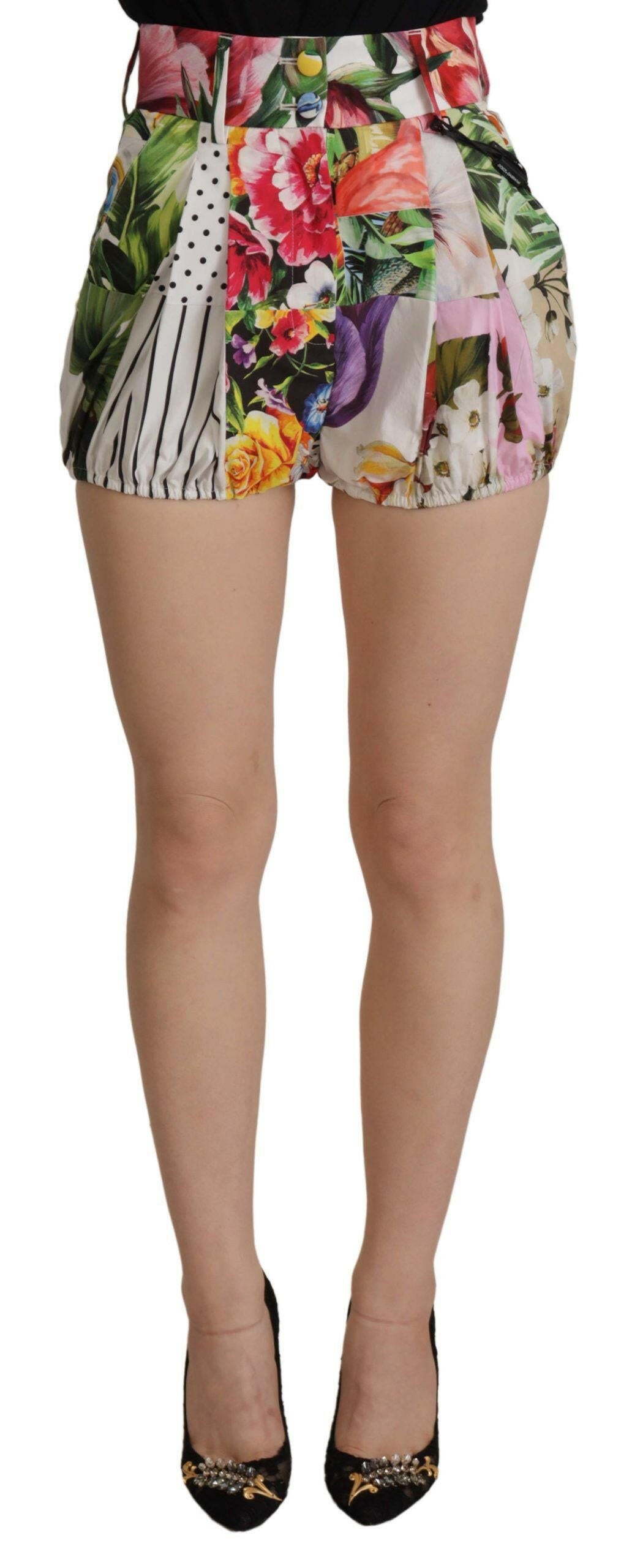 Dolce & Gabbana Multicolor High Waist Hot Pants Shorts -   -  Dolce & Gabbana.