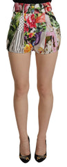 Dolce & Gabbana Multicolor High Waist Hot Pants Shorts -   -  Dolce & Gabbana.