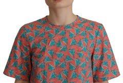 Dolce & Gabbana Pink Sail Boat Print Cotton T-shirt - - Dolce & Gabbana.