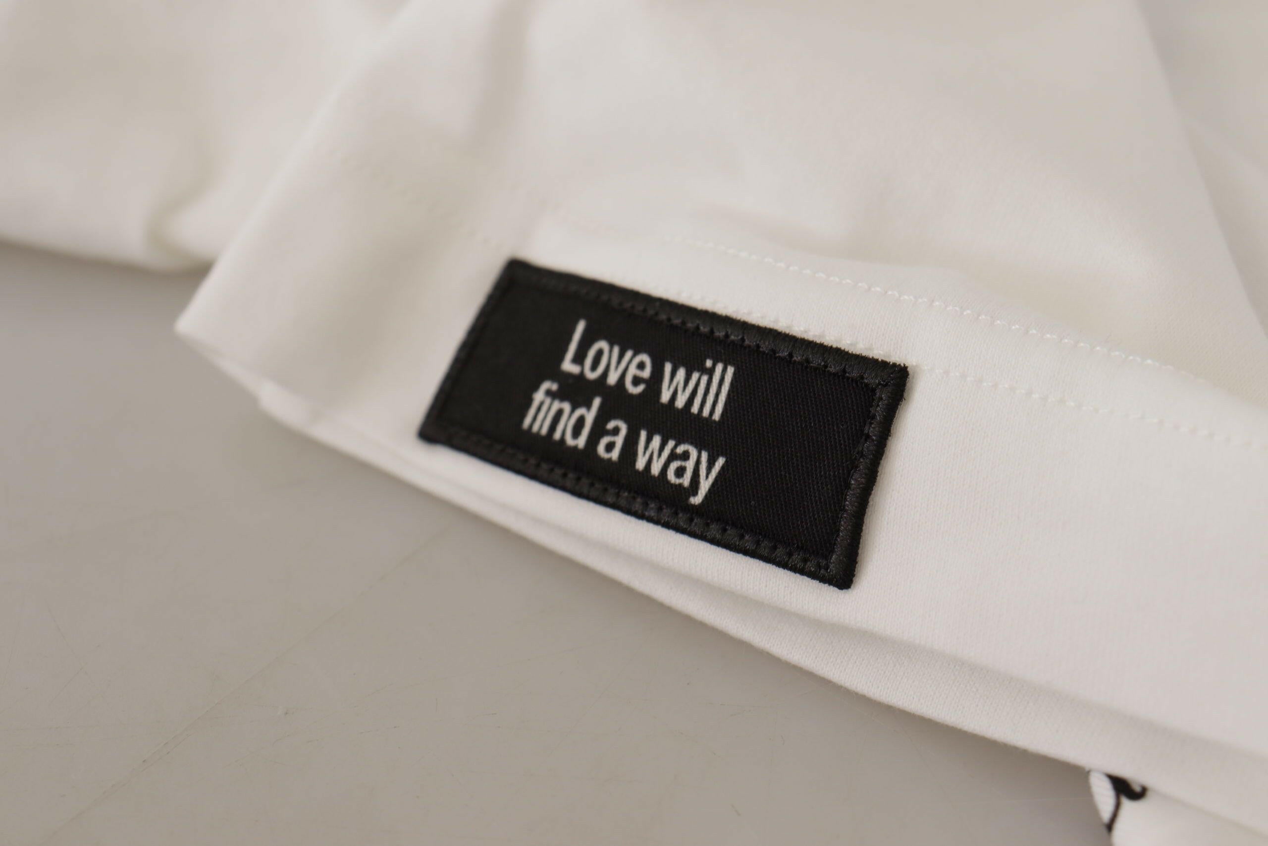 Dolce & Gabbana White Black Roses Crewneck Cotton  T-shirt -   -  Dolce & Gabbana. Dolce & Gabbana White Black Roses Crewneck Cotton  T-shirt -   -  Dolce & Gabbana.